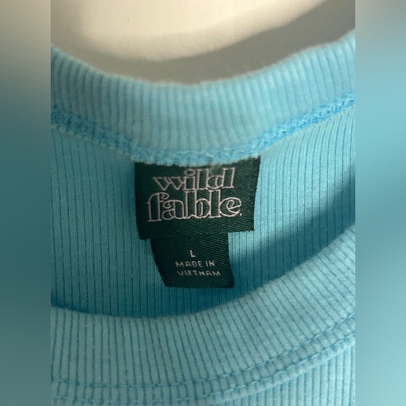 Wild Fable Women's Tank-Top, Fitted, Light Blue, Size L (0323) - Picture 4 of 5